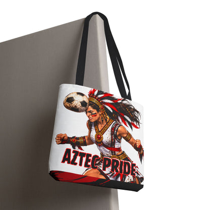Aztec Soccer Savage Female Warrior Tote Bag