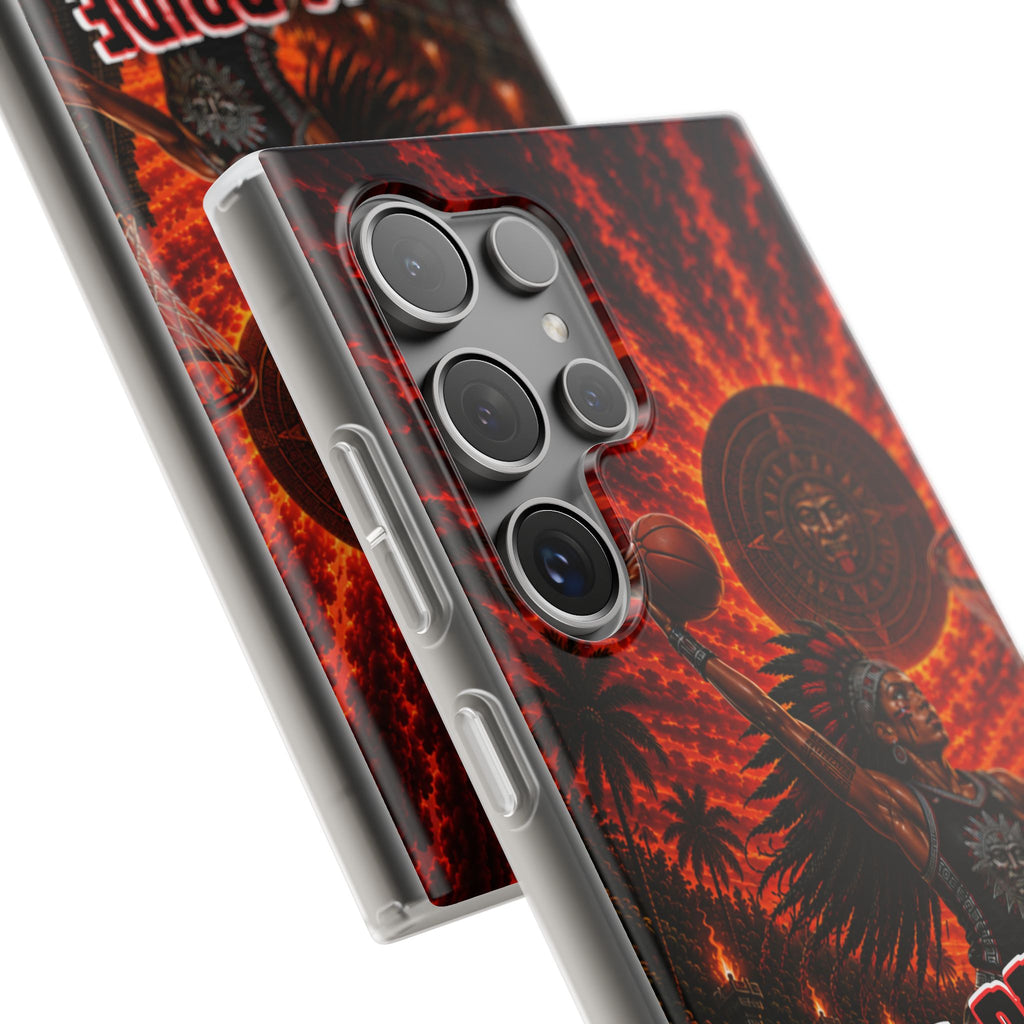 Aztec Basketball Female Warrior – Flexi Phone Case (iPhone & Samsung • Clear TPU • Made & Shipped in the USA • 🚚 FREE USA Shipping • Personalized Option)