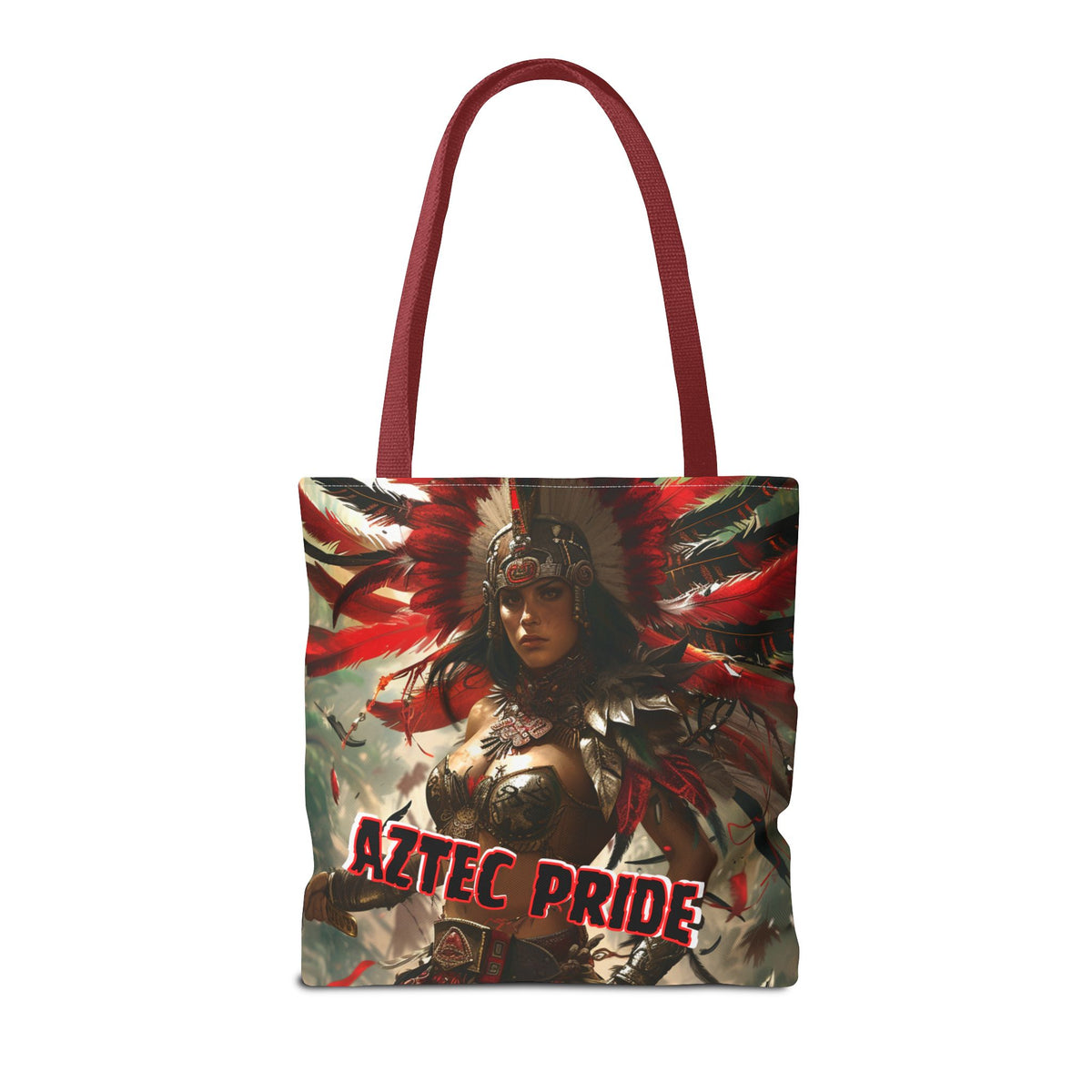 Aztec Blood Feather Goddess Tote Bag – Aztec-Inspired Reusable Shopping Bag | GringoArte