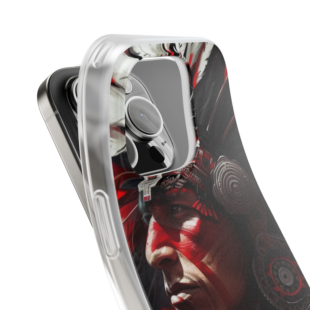 Aztec Loyal Warrior – Flexi Phone Case (iPhone & Samsung • Clear TPU • Made in USA • Personalized Option)