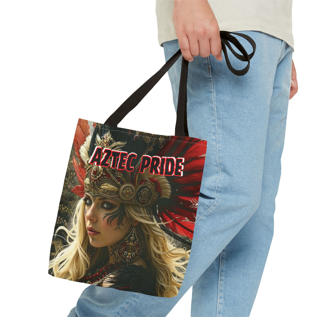 Aztec Fireheart Queen Tote Bag – Aztec-Inspired Reusable Shopping Bag | GringoArte