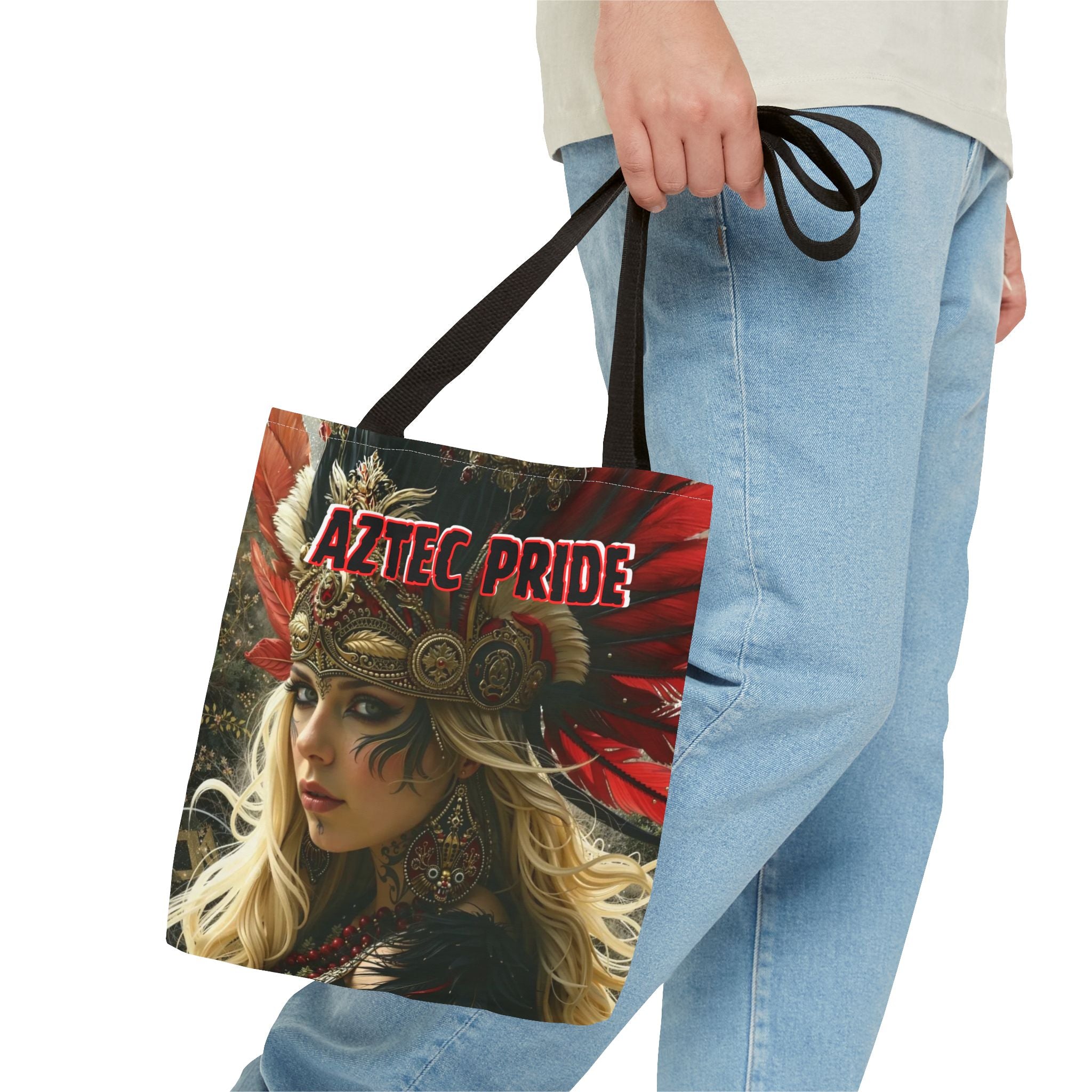 Aztec Fireheart Queen Tote Bag – Aztec-Inspired Reusable Shopping Bag | GringoArte