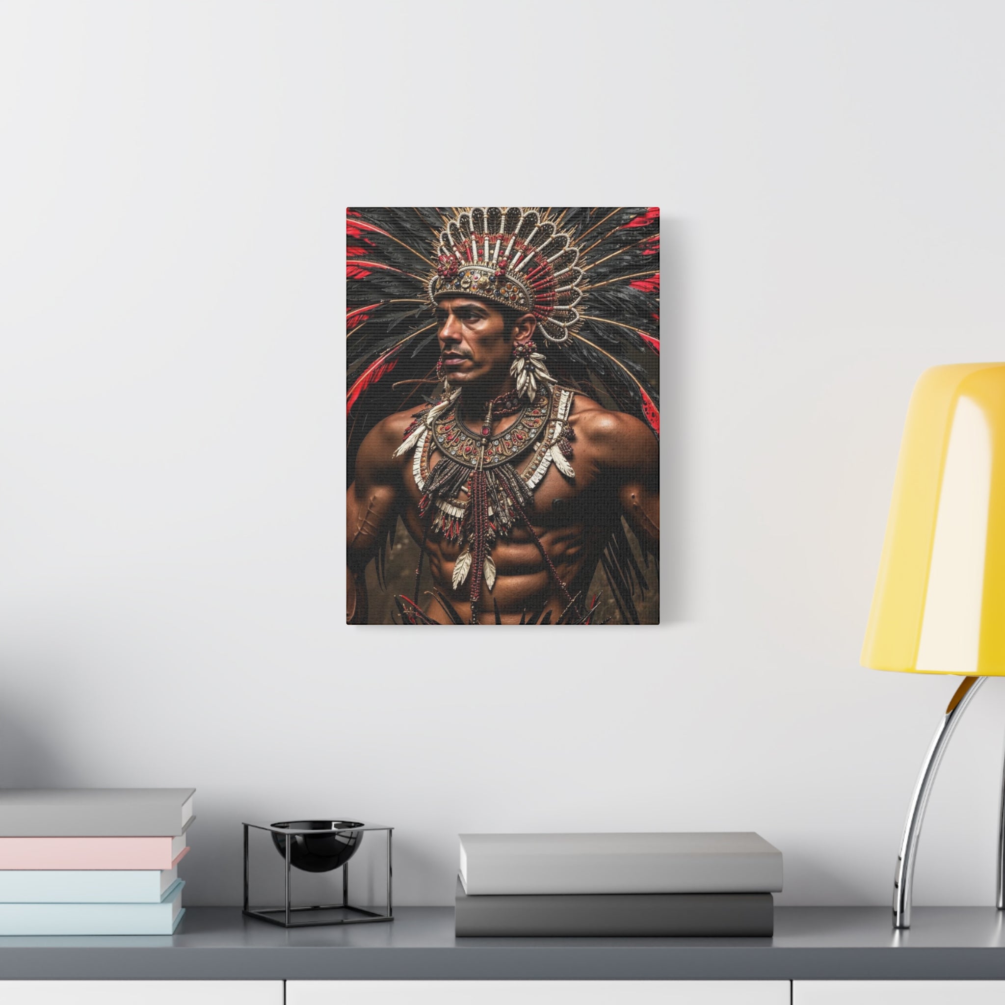 Aztec Sun Guardian – Bold Aztec Wall Art Canvas