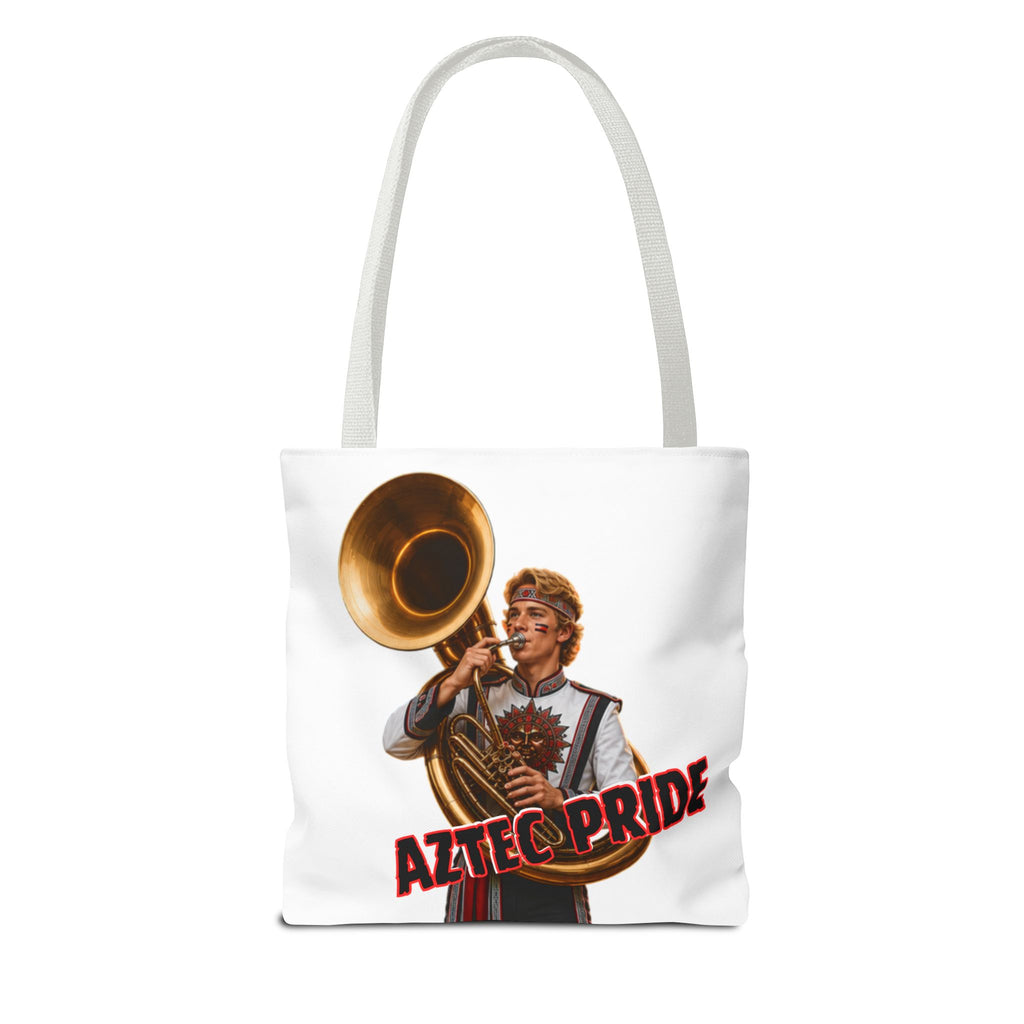 Aztec Band Warrior Tote Bag | Aztec-Inspired AI Art • Made & Shipped in the USA • 🚚 FREE USA Shipping • FREE Personalization