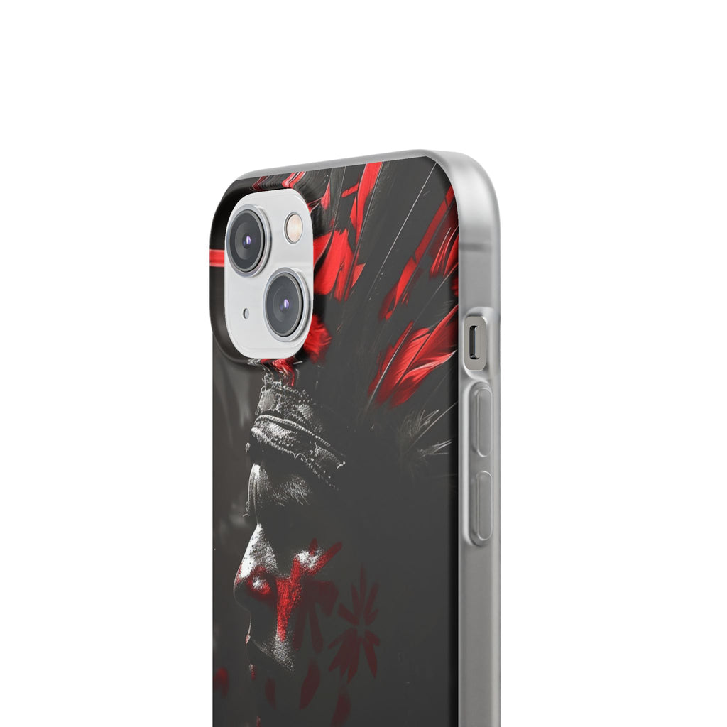 Aztec Jaguar Warrior – Flexi Phone Case (iPhone & Samsung • Clear TPU • Made in USA • Personalized Option)