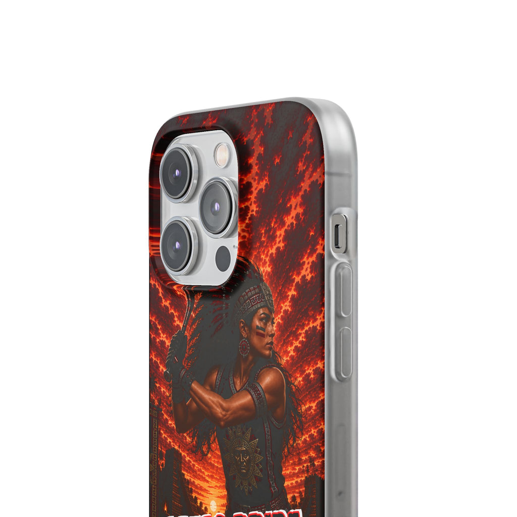 Aztec Softball Warrior – Flexi Phone Case (iPhone & Samsung • Clear TPU • Made & Shipped in the USA • 🚚 FREE USA Shipping • Personalized Option)