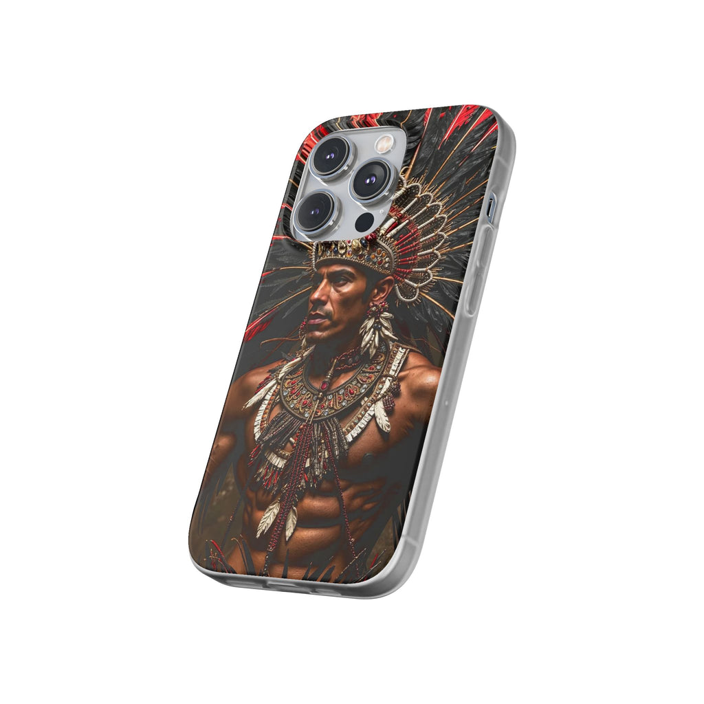 Aztec Sun Guardian – Flexi Phone Case (iPhone & Samsung • Clear TPU • Made in USA • Personalized Option)