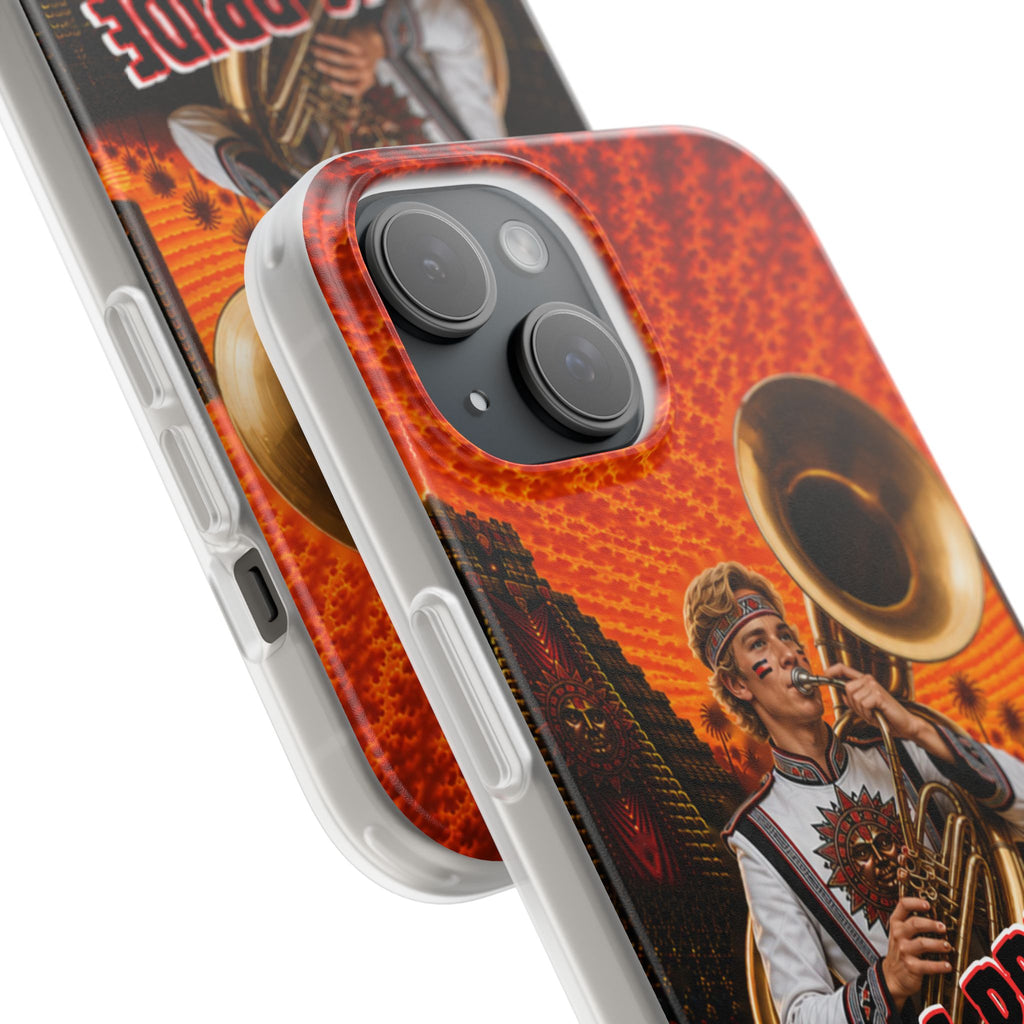 Aztec Band Warrior – Flexi Phone Case (iPhone & Samsung • Clear TPU • Made & Shipped in the USA • 🚚 FREE USA Shipping • Personalized Option)