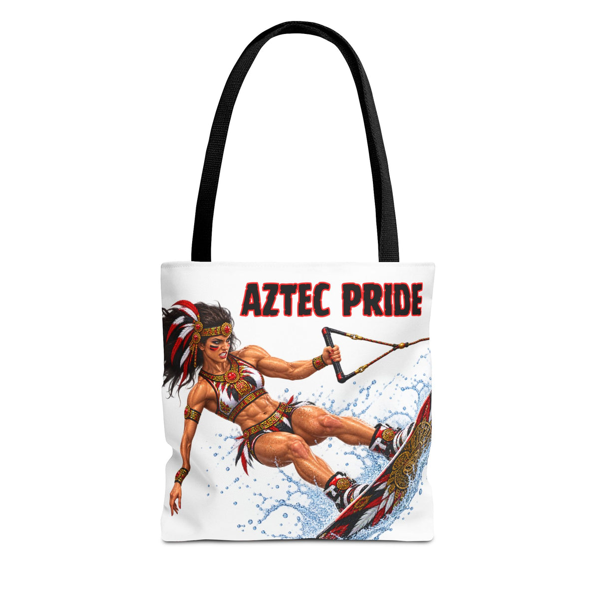 Aztec Waterski Wakeboard Savage Female Warrior Tote Bag