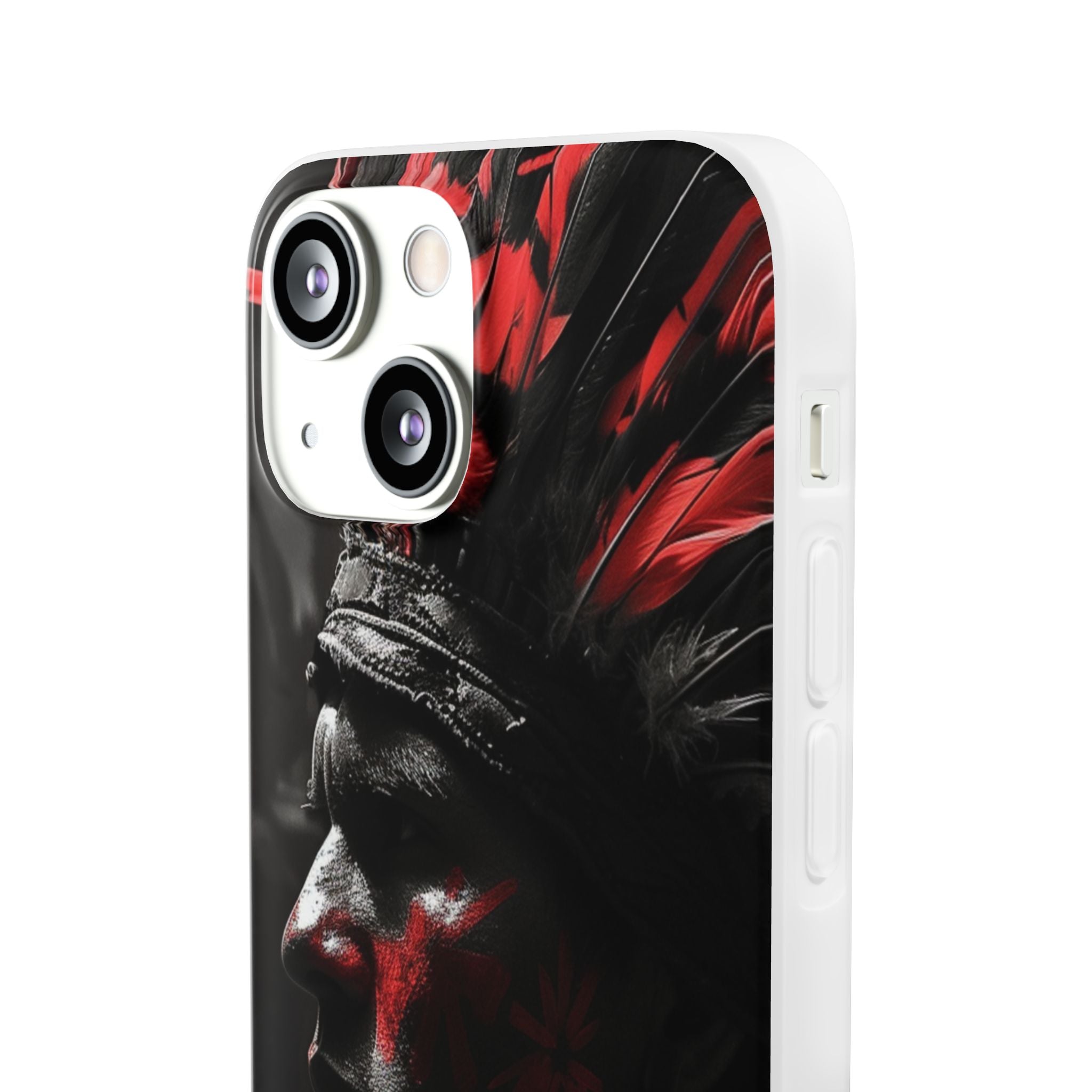 Aztec Jaguar Warrior – Flexi Phone Case (iPhone & Samsung • Clear TPU • Made in USA • Personalized Option)