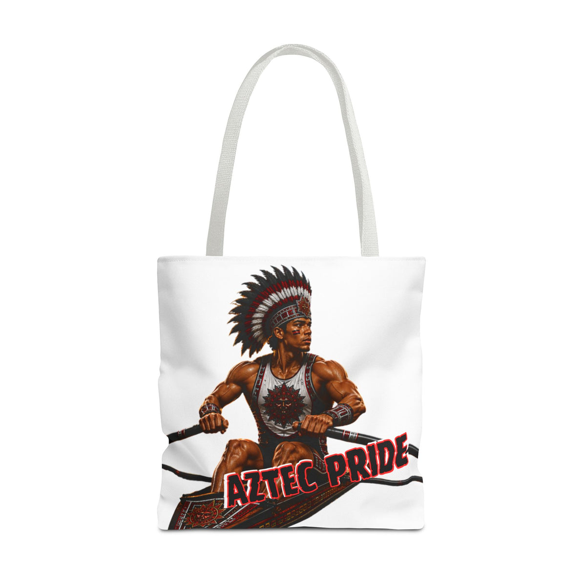 Aztec Rowing Warrior Tote Bag | Aztec-Inspired AI Art • Made & Shipped in the USA • 🚚 FREE USA Shipping • FREE Personalization