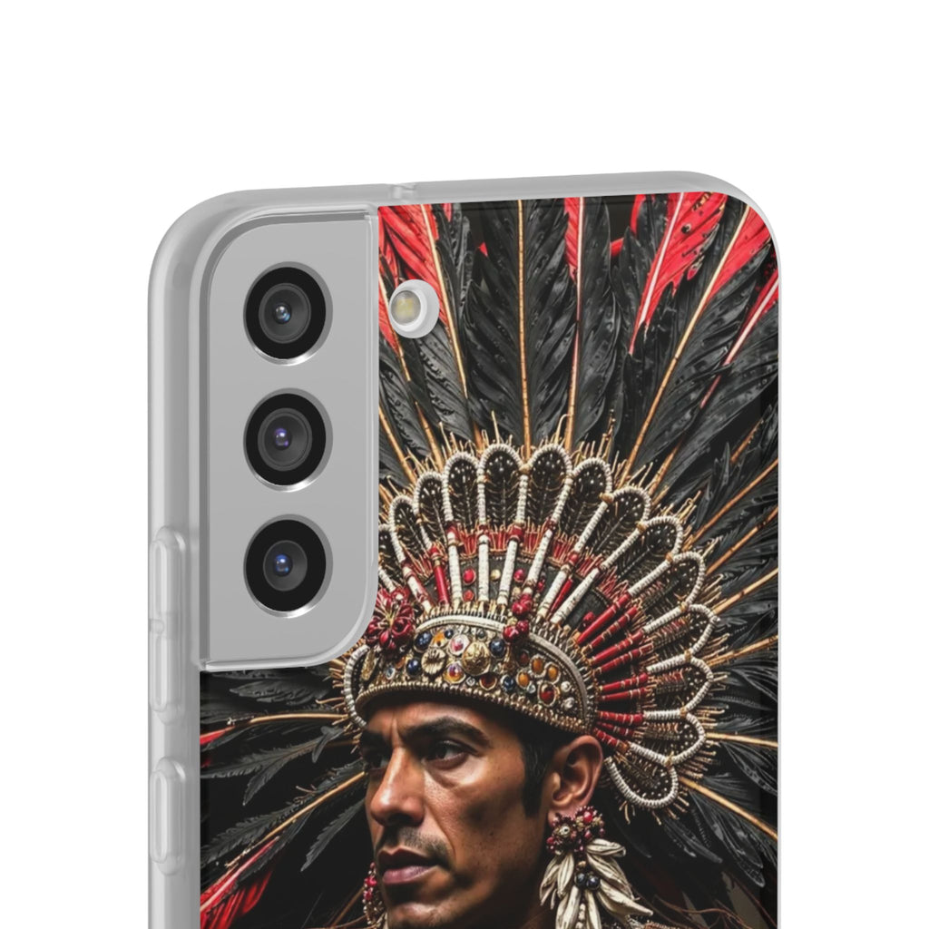 Aztec Sun Guardian – Flexi Phone Case (iPhone & Samsung • Clear TPU • Made in USA • Personalized Option)