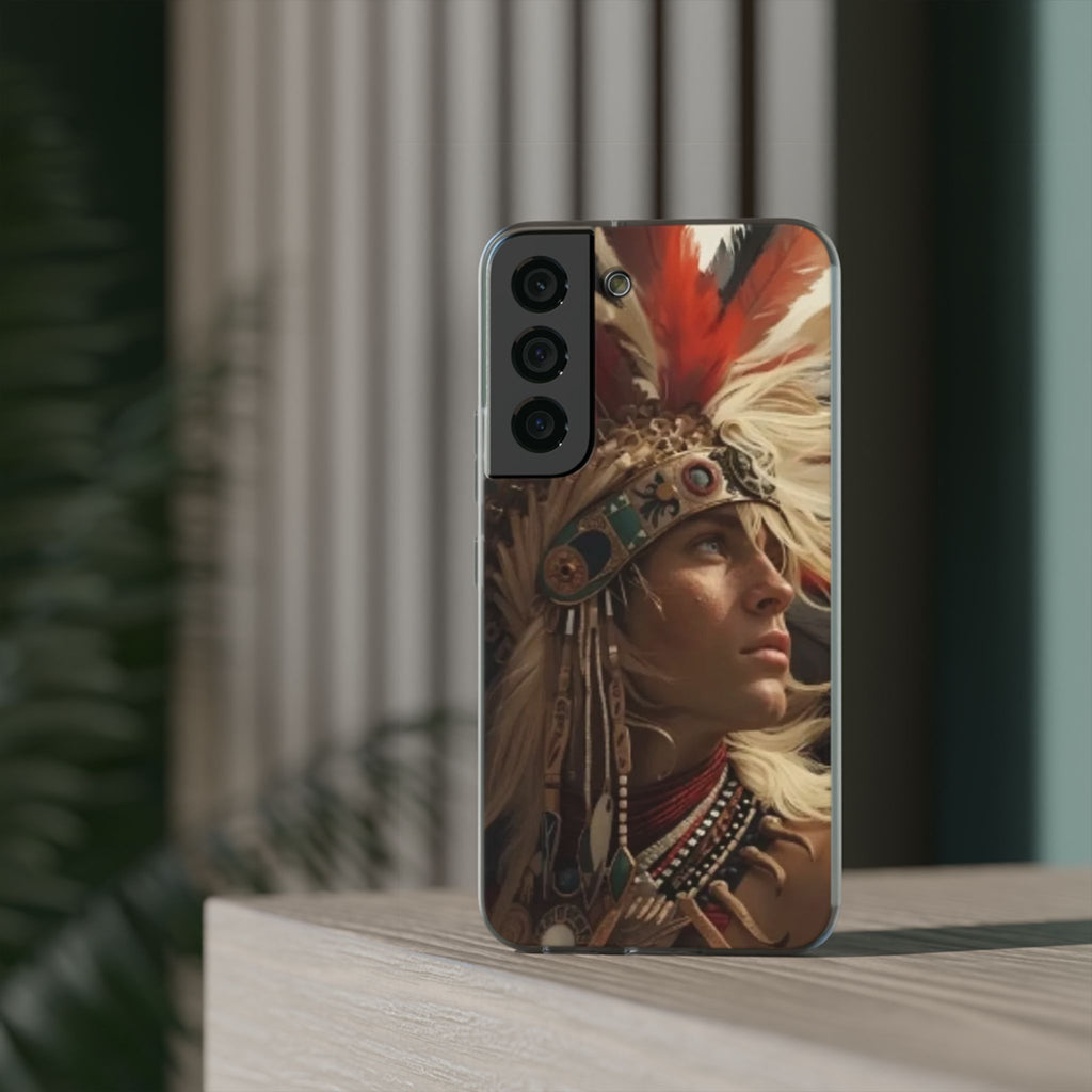 Aztec Sky Prince – Flexi Phone Case (iPhone & Samsung • Clear TPU • Made in USA • Personalized Option)