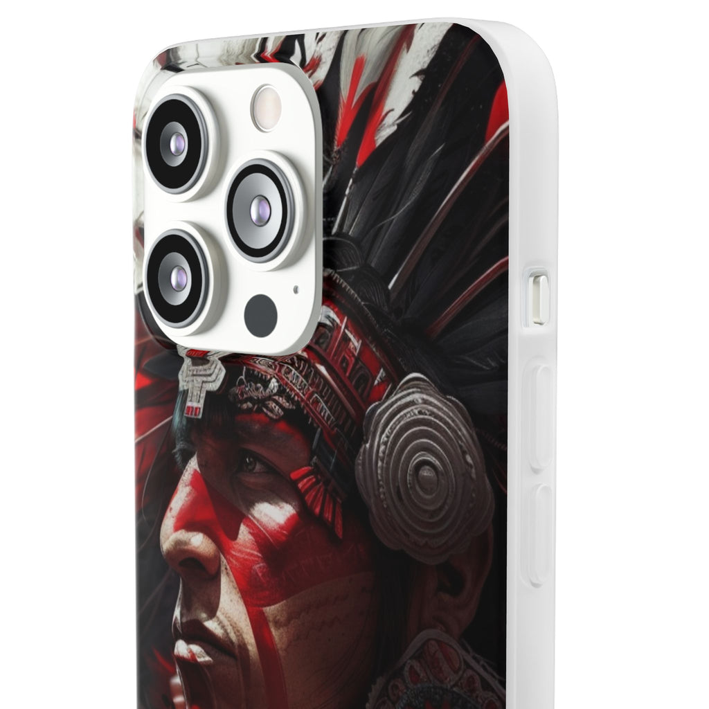 Aztec Loyal Warrior – Flexi Phone Case (iPhone & Samsung • Clear TPU • Made in USA • Personalized Option)