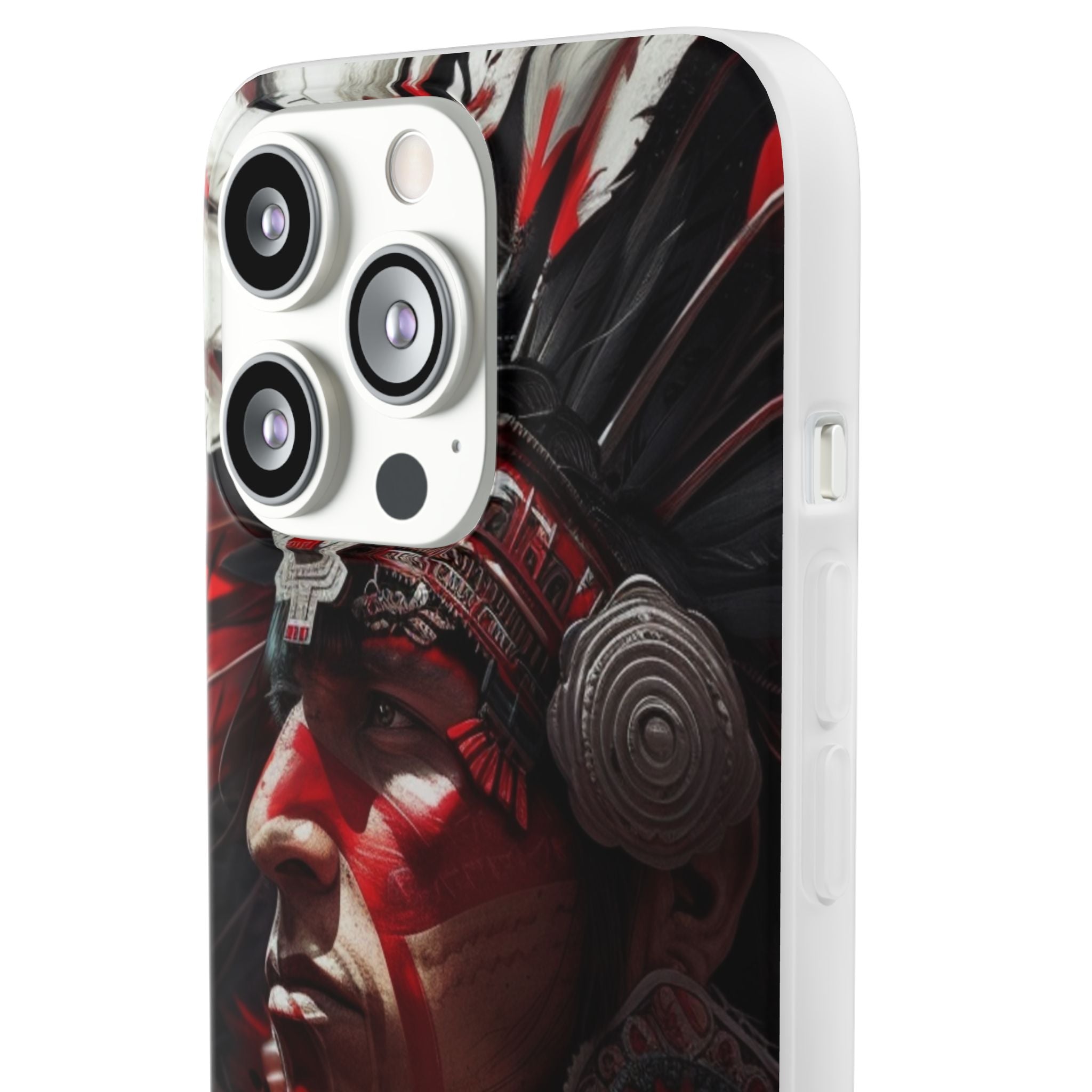 Aztec Loyal Warrior – Flexi Phone Case (iPhone & Samsung • Clear TPU • Made in USA • Personalized Option)