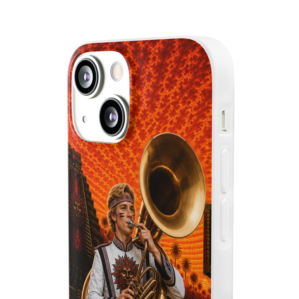 Aztec Band Warrior – Flexi Phone Case (iPhone & Samsung • Clear TPU • Made & Shipped in the USA • 🚚 FREE USA Shipping • Personalized Option)
