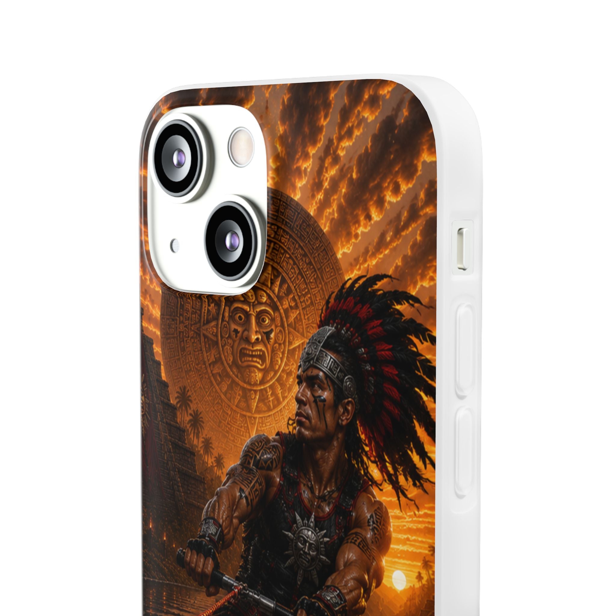 Aztec Wakeboard Male Warrior – Flexi Phone Case (iPhone & Samsung • Clear TPU • Made & Shipped in the USA • 🚚 FREE USA Shipping • Personalized Option)