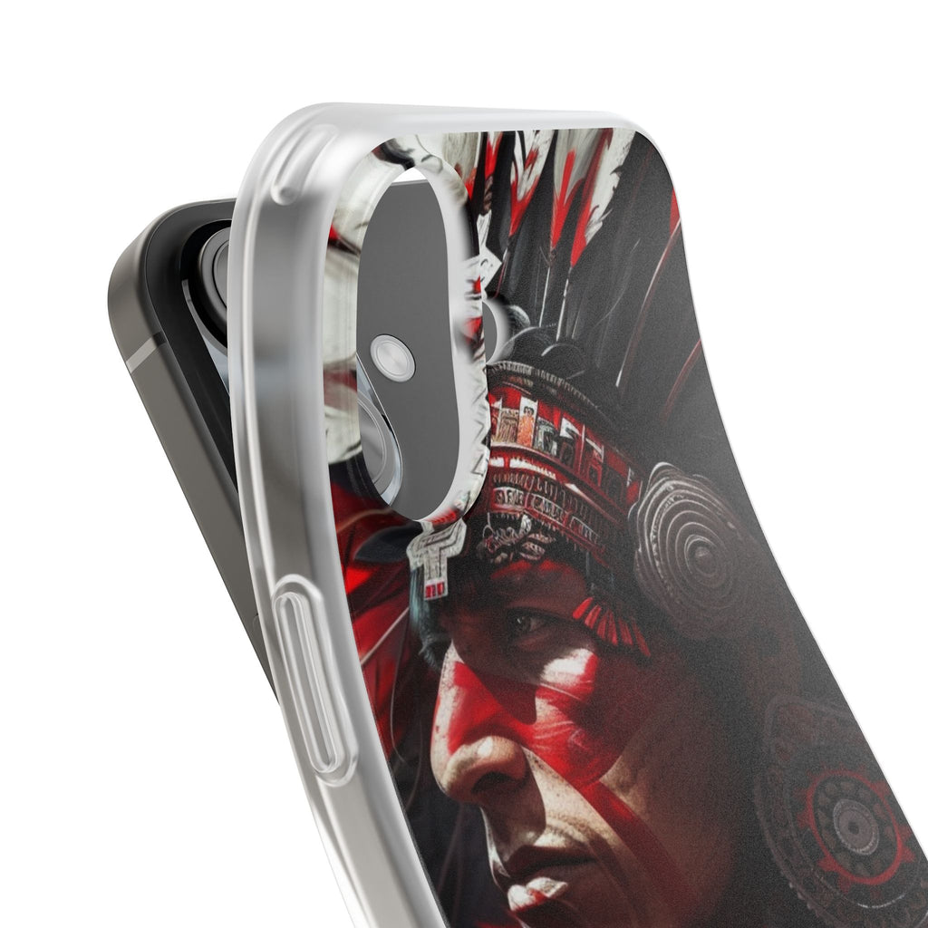 Aztec Loyal Warrior – Flexi Phone Case (iPhone & Samsung • Clear TPU • Made in USA • Personalized Option)