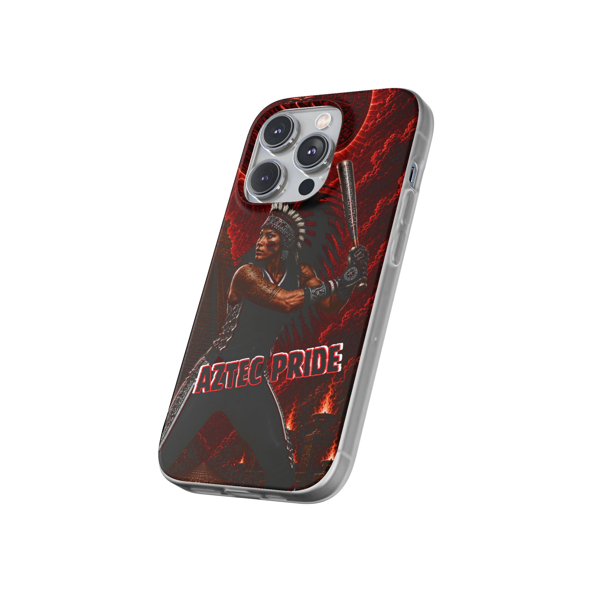Aztec Softball Warrior – Flexi Phone Case (iPhone & Samsung • Clear TPU • Made in USA • Personalized Option)