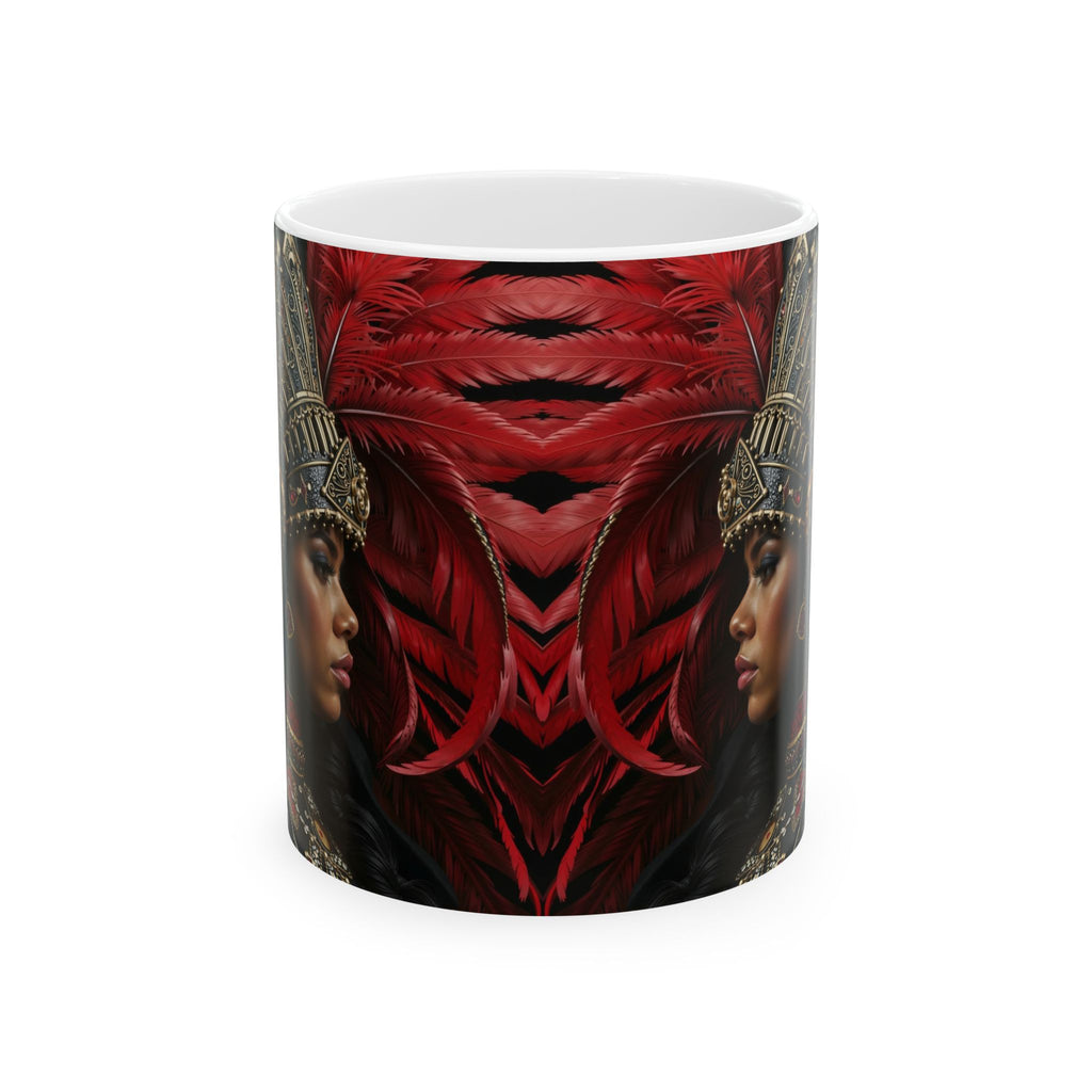 Aztec Lioness Queen – Ceramic Mug (11oz, 15oz • Dishwasher & Microwave Safe • Made in USA • Personalized Option)