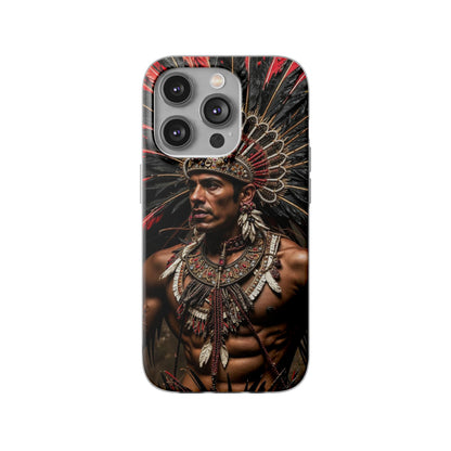 Aztec Sun Guardian – Flexi Phone Case (iPhone & Samsung • Clear TPU • Made in USA • Personalized Option)