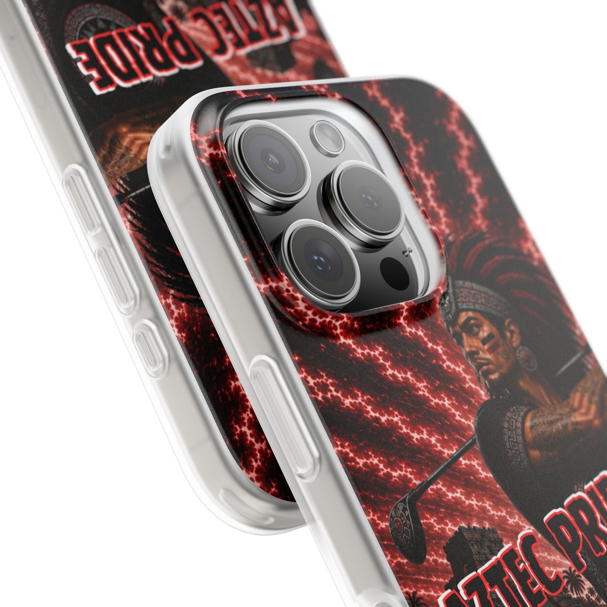 Aztec Golf Male Warrior – Flexi Phone Case (iPhone & Samsung • Clear TPU • Made & Shipped in the USA • 🚚 FREE USA Shipping • Personalized Option)