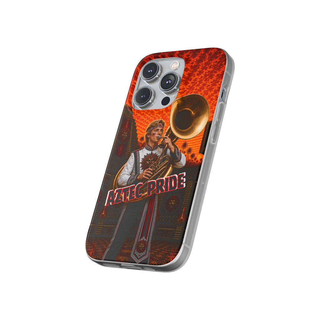 Aztec Band Warrior – Flexi Phone Case (iPhone & Samsung • Clear TPU • Made & Shipped in the USA • 🚚 FREE USA Shipping • Personalized Option)