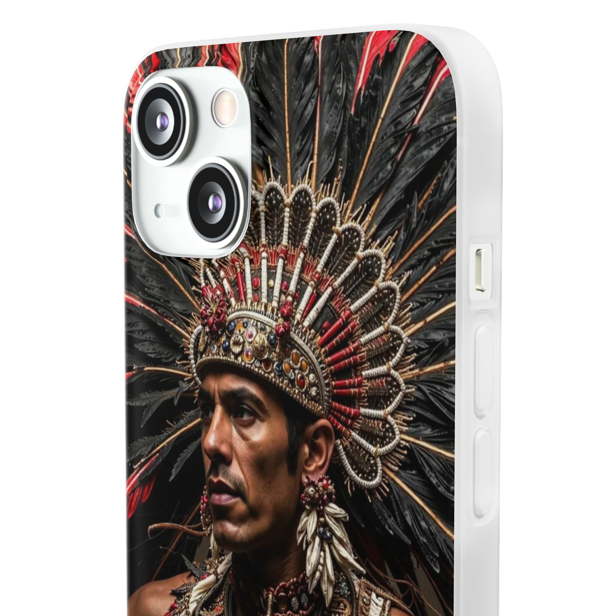 Aztec Sun Guardian – Flexi Phone Case (iPhone & Samsung • Clear TPU • Made in USA • Personalized Option)