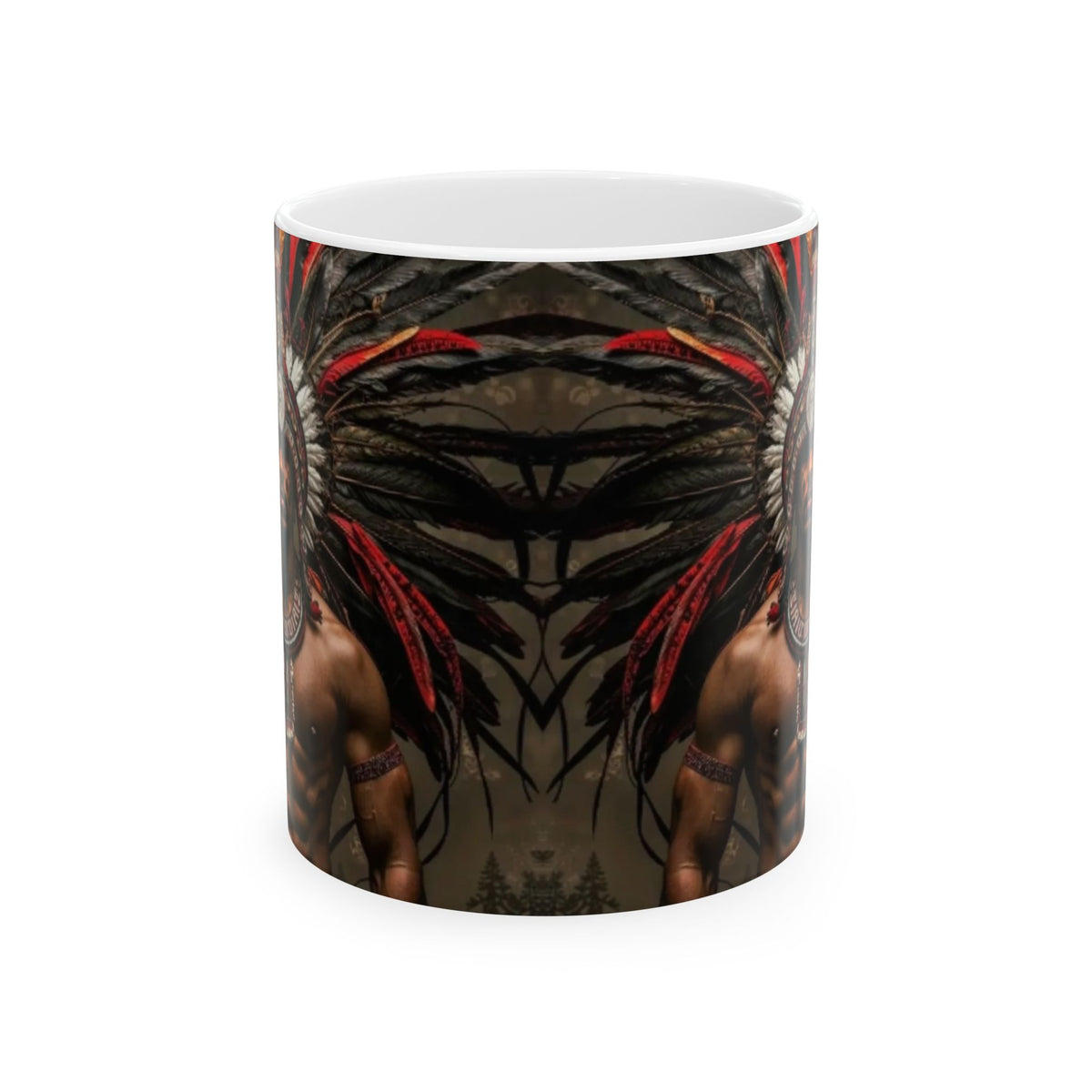 Aztec Warrior Eagle – Ceramic Mug (11oz, 15oz • Dishwasher & Microwave Safe • Made in USA • Personalized Option)