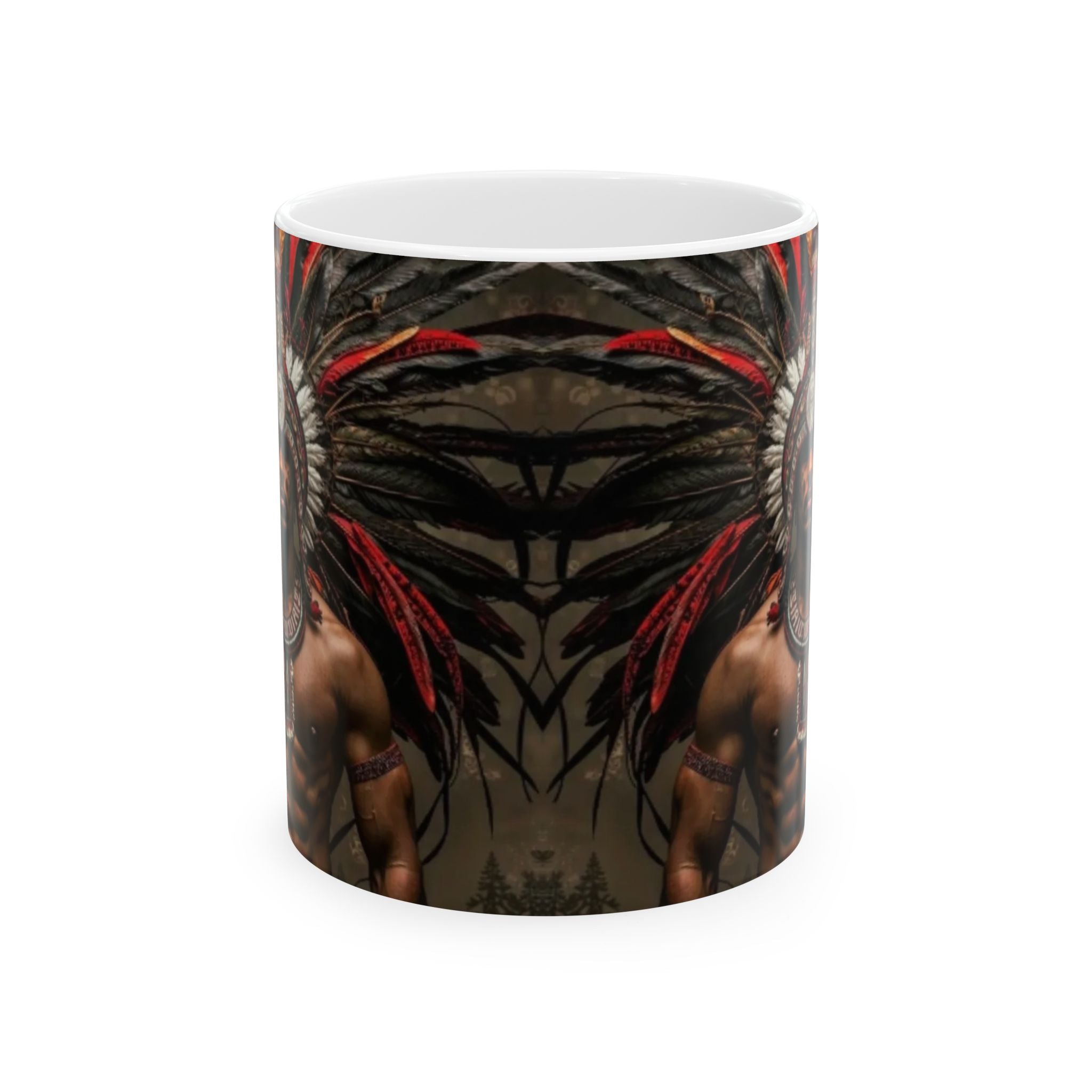 Aztec Warrior Eagle – Ceramic Mug (11oz, 15oz • Dishwasher & Microwave Safe • Made in USA • Personalized Option)