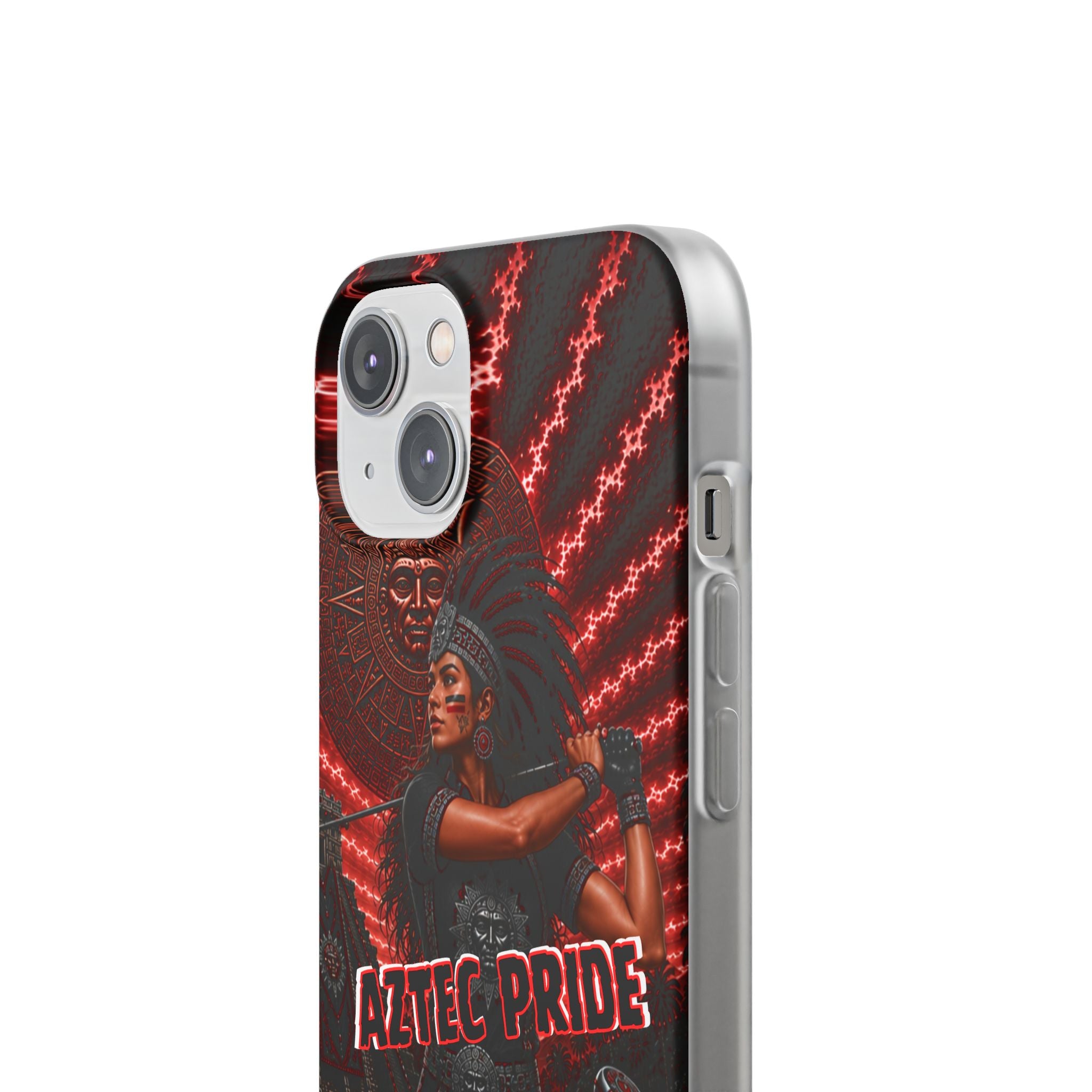 Aztec Golf Female Warrior – Flexi Phone Case (iPhone & Samsung • Clear TPU • Made & Shipped in the USA • 🚚 FREE USA Shipping • Personalized Option)