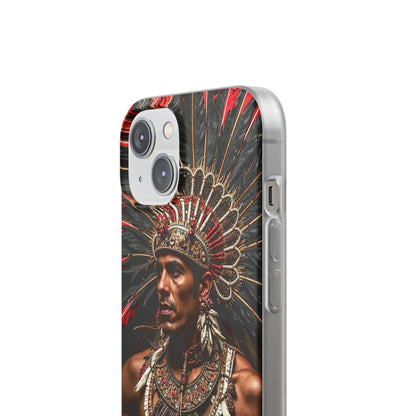 Aztec Sun Guardian – Flexi Phone Case (iPhone & Samsung • Clear TPU • Made in USA • Personalized Option)