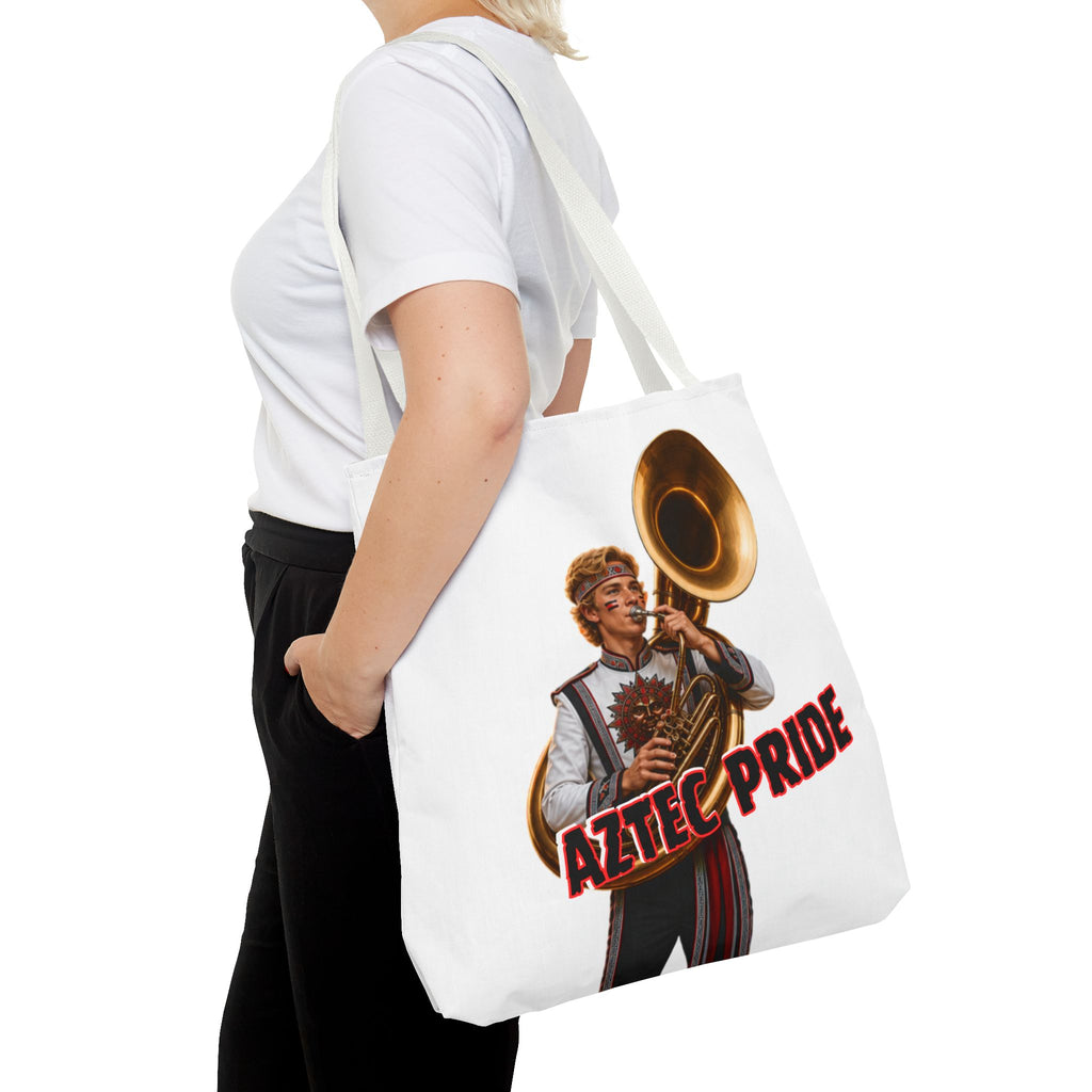 Aztec Band Warrior Tote Bag | Aztec-Inspired AI Art • Made & Shipped in the USA • 🚚 FREE USA Shipping • FREE Personalization