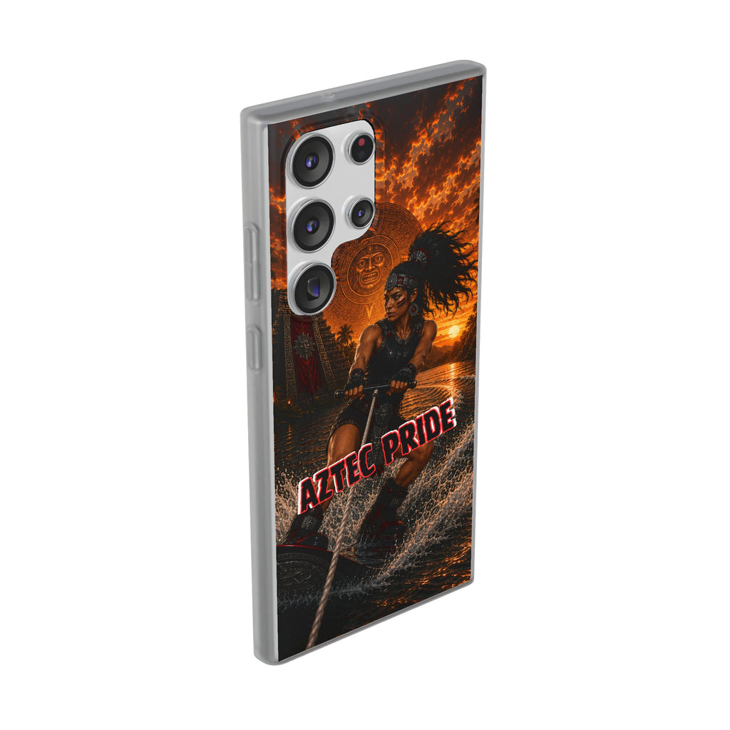 Aztec Wakeboard Female Warrior – Flexi Phone Case (iPhone & Samsung • Clear TPU • Made & Shipped in the USA • 🚚 FREE USA Shipping • Personalized Option)