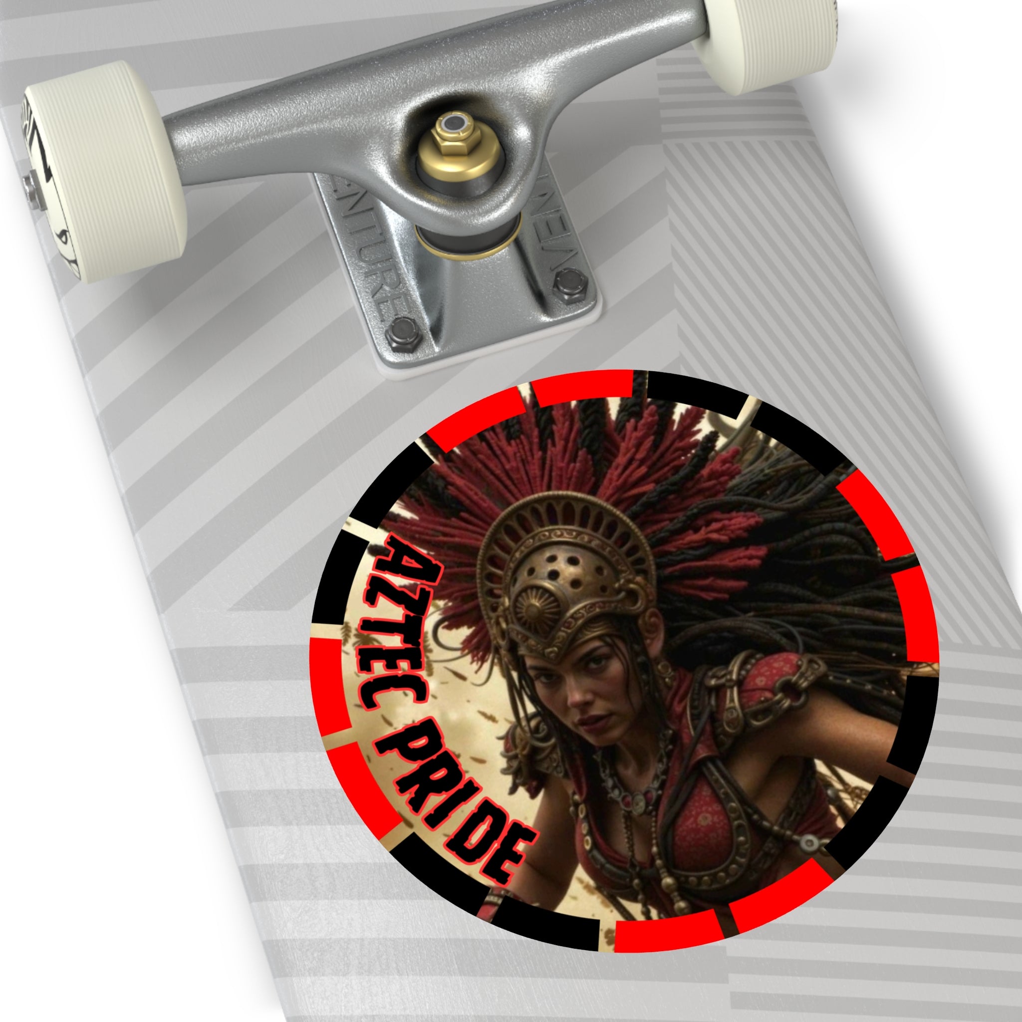 Aztec Bloodwar Queen Round Vinyl Sticker – Waterproof Matte Decal (2”–6”)