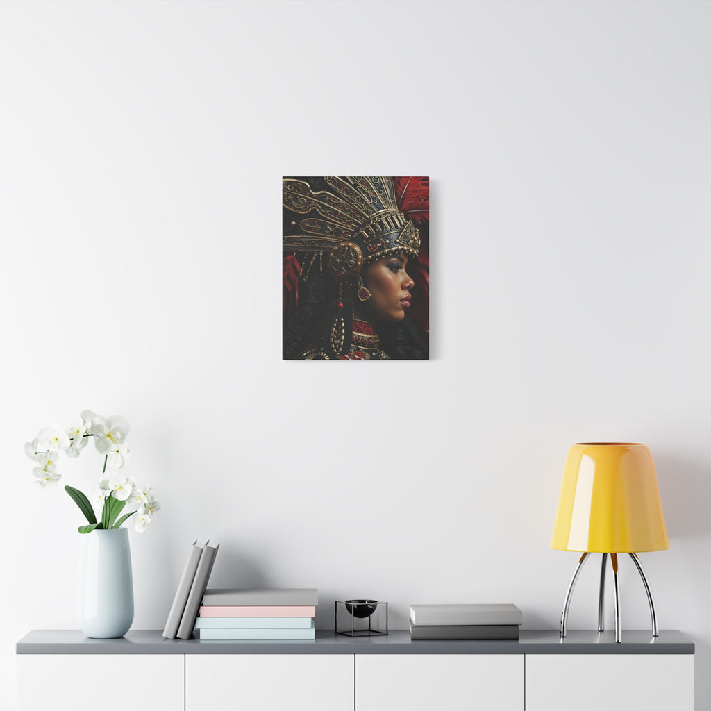 Aztec Lioness Queen – Bold Aztec Wall Art Canvas