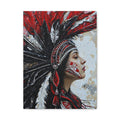 Aztec Silent Goddess – Bold Aztec Wall Art Canvas