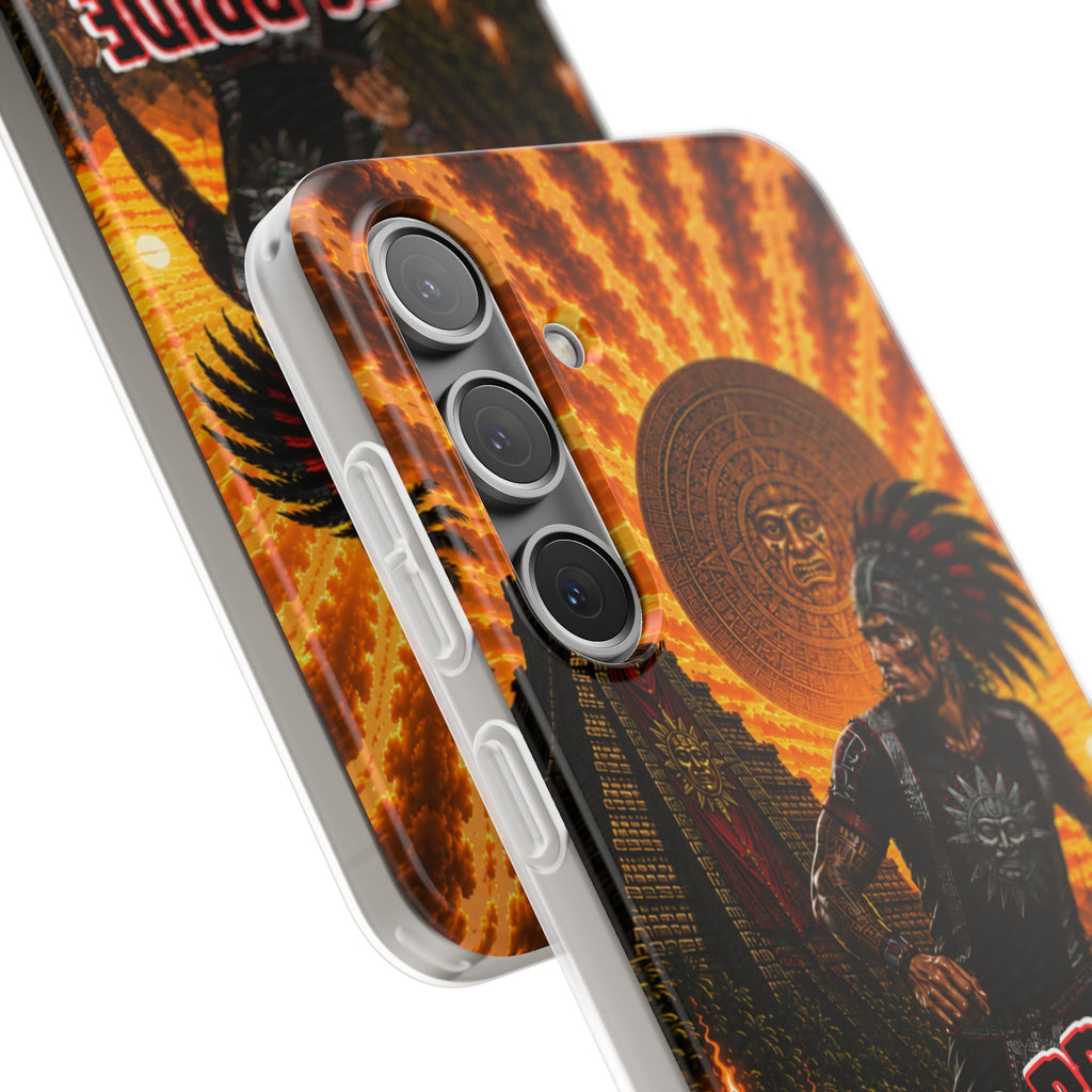 Aztec Soccer Male Warrior – Flexi Phone Case (iPhone & Samsung • Clear TPU • Made & Shipped in the USA • 🚚 FREE USA Shipping • Personalized Option)