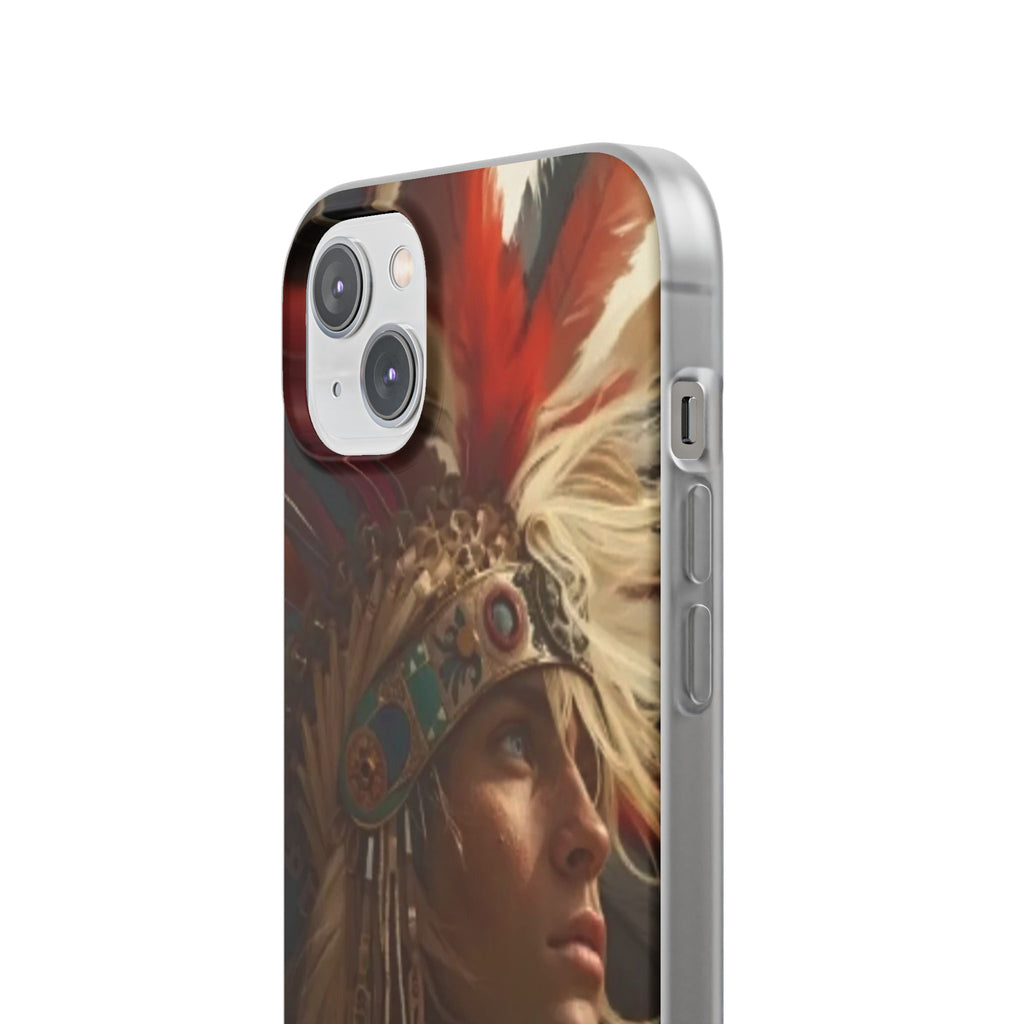 Aztec Sky Prince – Flexi Phone Case (iPhone & Samsung • Clear TPU • Made in USA • Personalized Option)