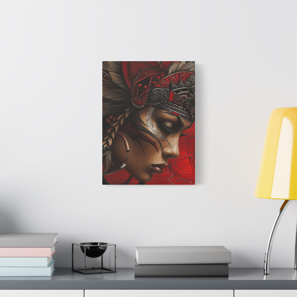 Aztec Sun Goddess – Bold Aztec Wall Art Canvas