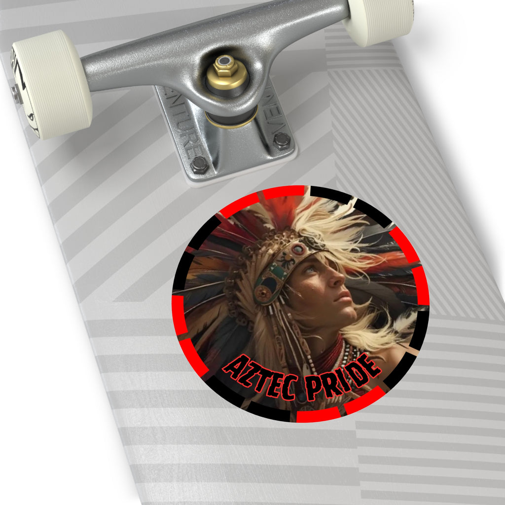 Aztec Sky Prince Round Vinyl Sticker – Waterproof Matte Decal (2”–6”)