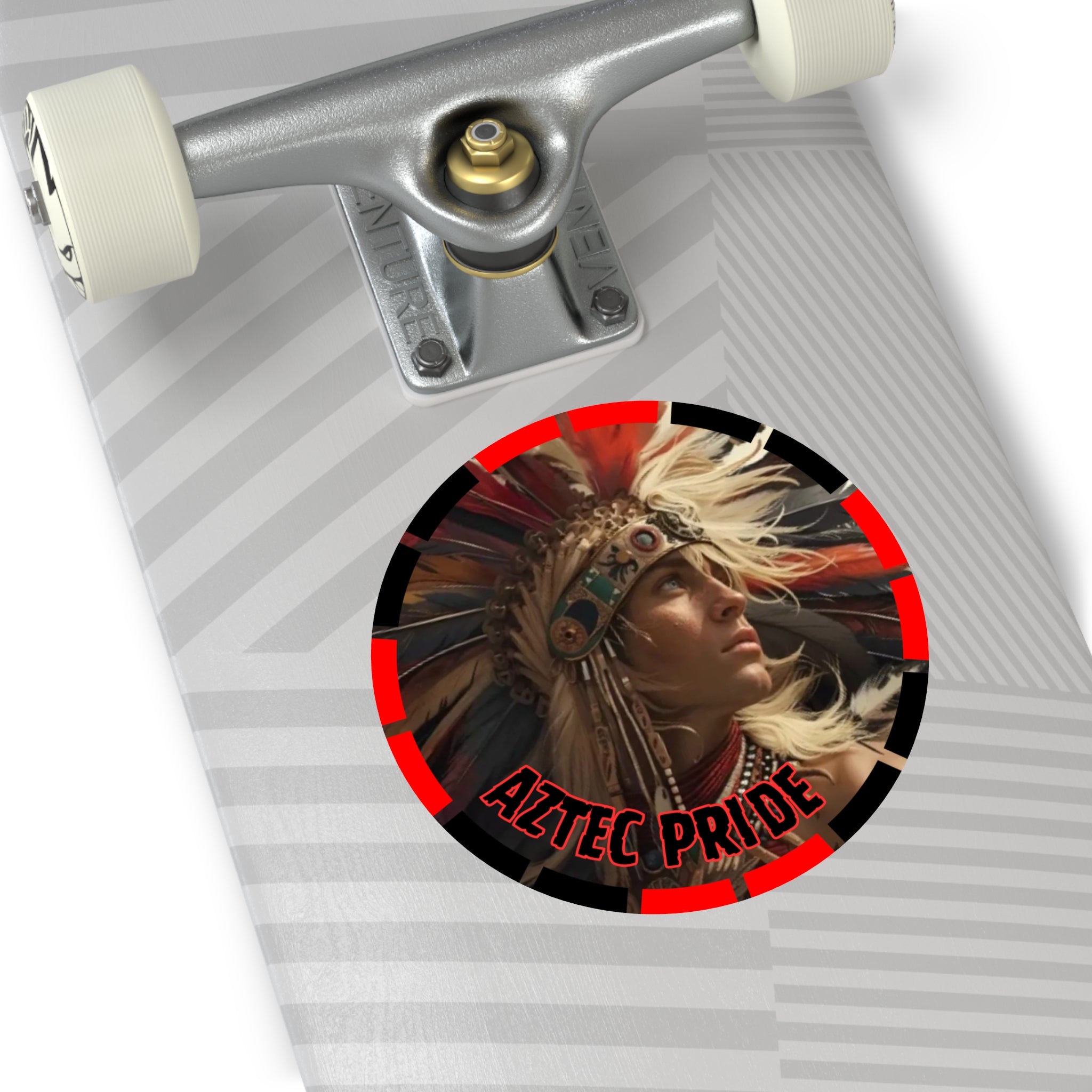 Aztec Sky Prince Round Vinyl Sticker – Waterproof Matte Decal (2”–6”)