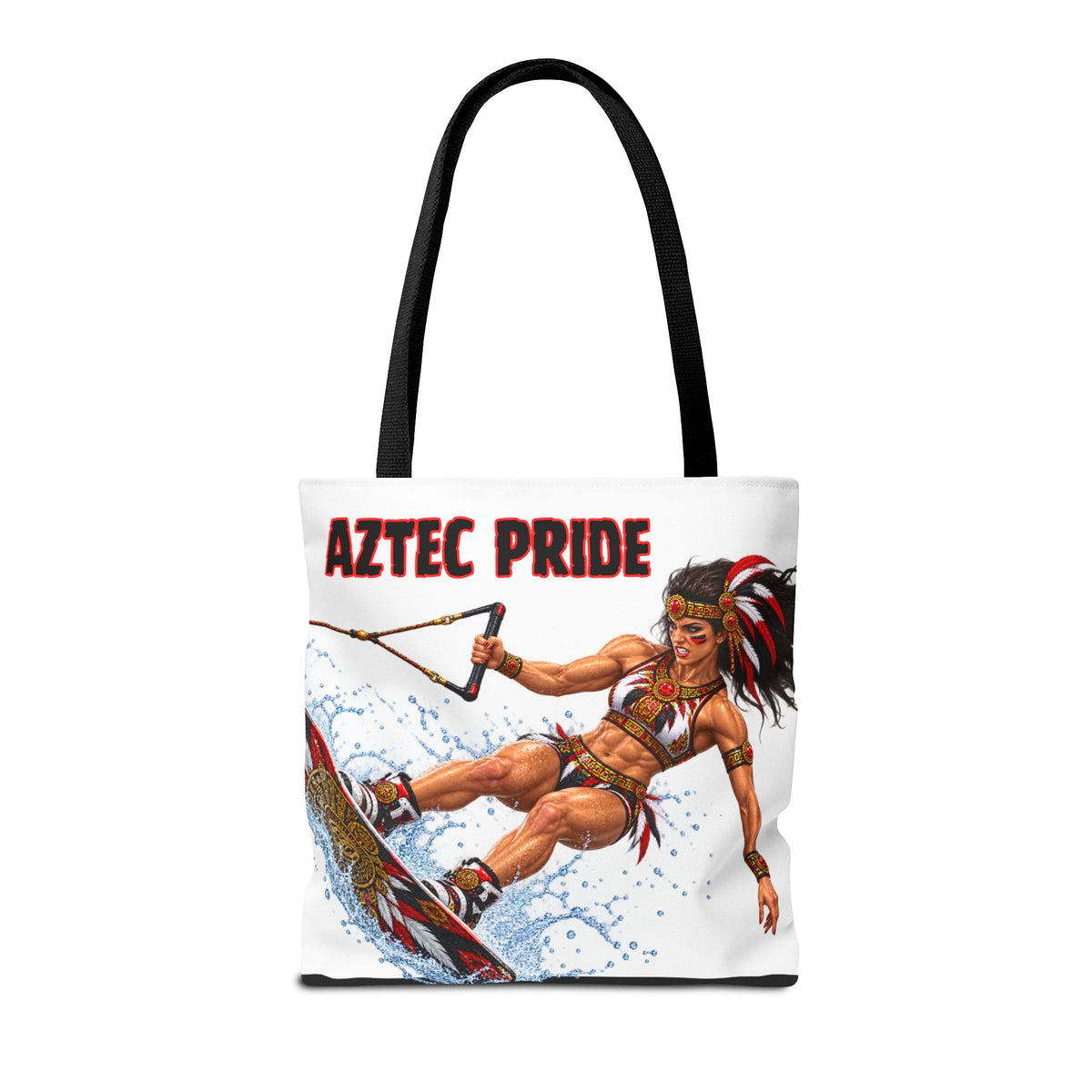 Aztec Waterski Wakeboard Savage Female Warrior Tote Bag
