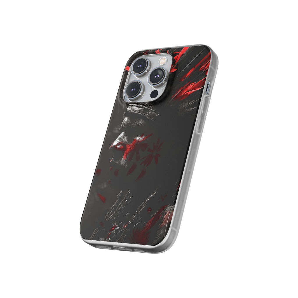 Aztec Jaguar Warrior – Flexi Phone Case (iPhone & Samsung • Clear TPU • Made in USA • Personalized Option)