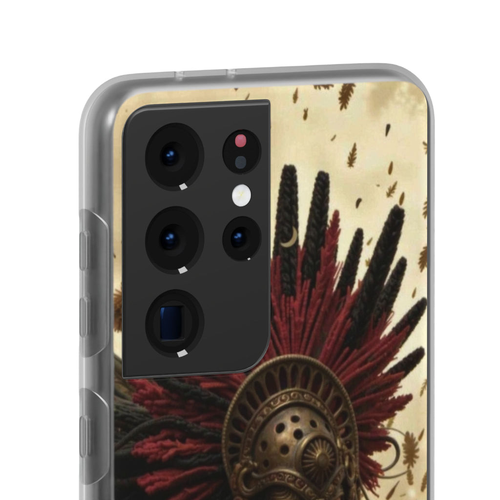 Aztec Bloodwar Queen – Flexi Phone Case (iPhone & Samsung • Clear TPU • Made in USA • Personalized Option)