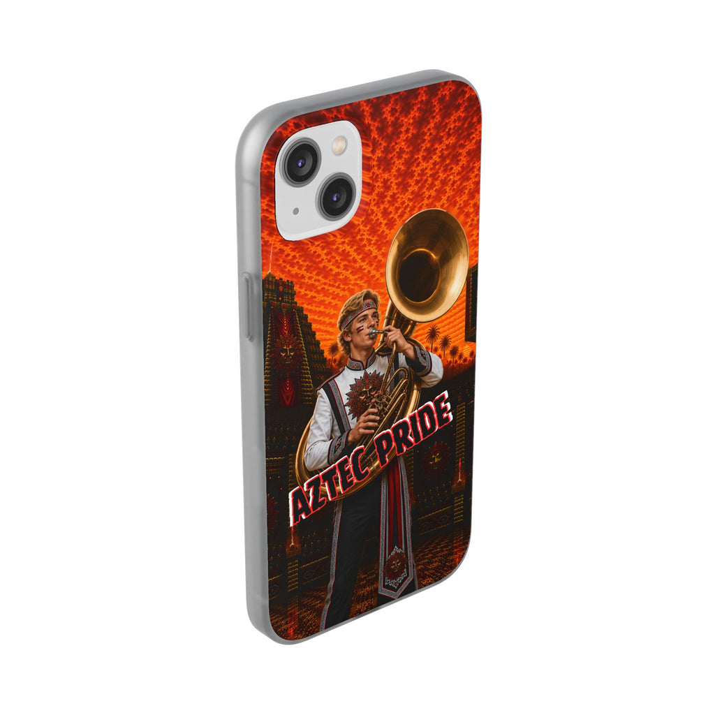 Aztec Band Warrior – Flexi Phone Case (iPhone & Samsung • Clear TPU • Made & Shipped in the USA • 🚚 FREE USA Shipping • Personalized Option)
