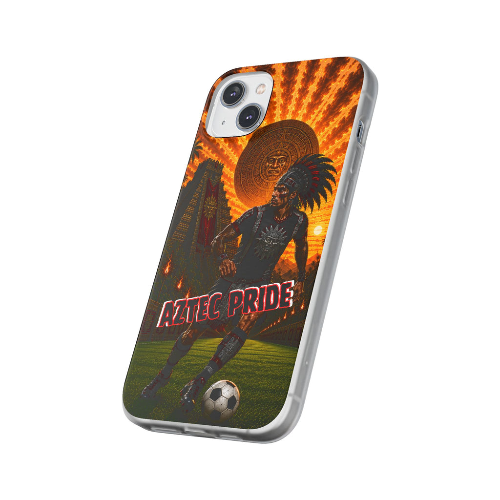 Aztec Soccer Male Warrior – Flexi Phone Case (iPhone & Samsung • Clear TPU • Made & Shipped in the USA • 🚚 FREE USA Shipping • Personalized Option)