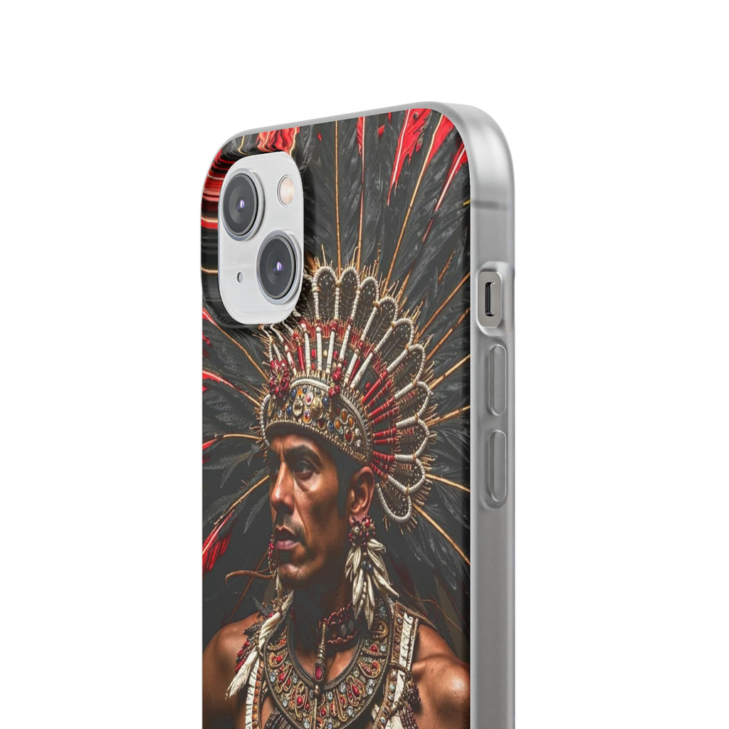 Aztec Sun Guardian – Flexi Phone Case (iPhone & Samsung • Clear TPU • Made in USA • Personalized Option)