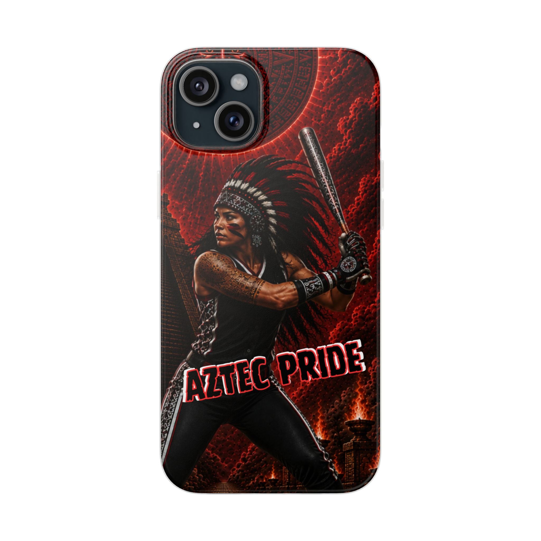 Aztec Softball Warrior – Flexi Phone Case (iPhone & Samsung • Clear TPU • Made in USA • Personalized Option)