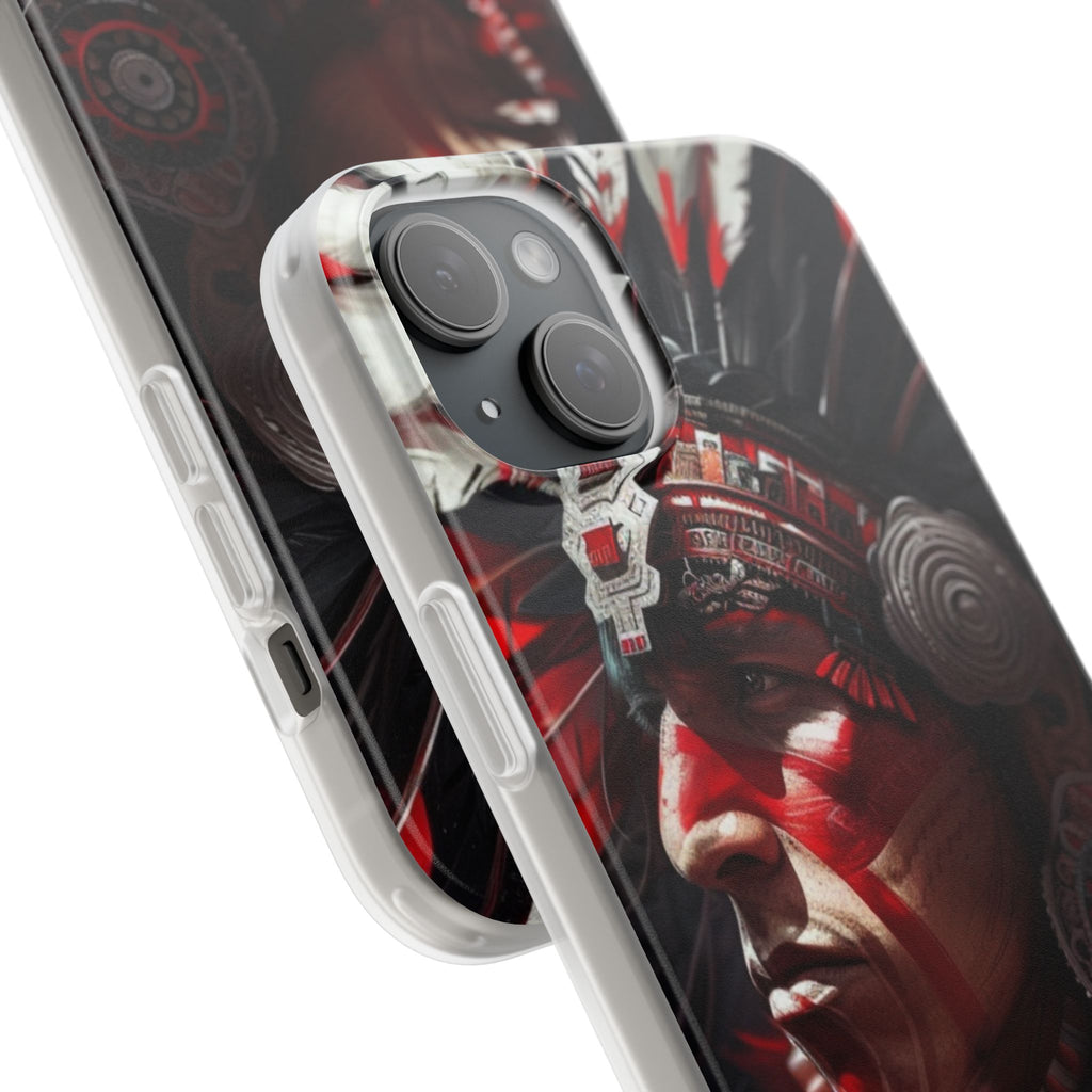 Aztec Loyal Warrior – Flexi Phone Case (iPhone & Samsung • Clear TPU • Made in USA • Personalized Option)